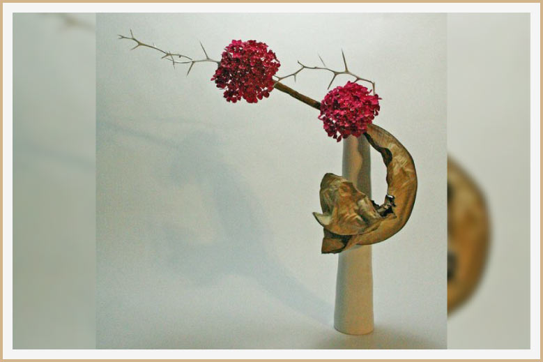 Ikebana flores secas.